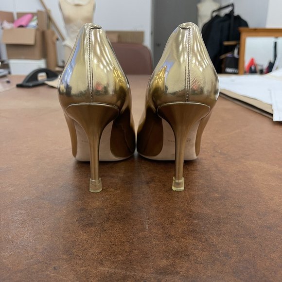 Burberry metallic Annalise Specchio leather pumps - Picture 6 of 8